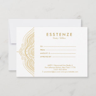 Gold Mandala Geschenkgutachten Design