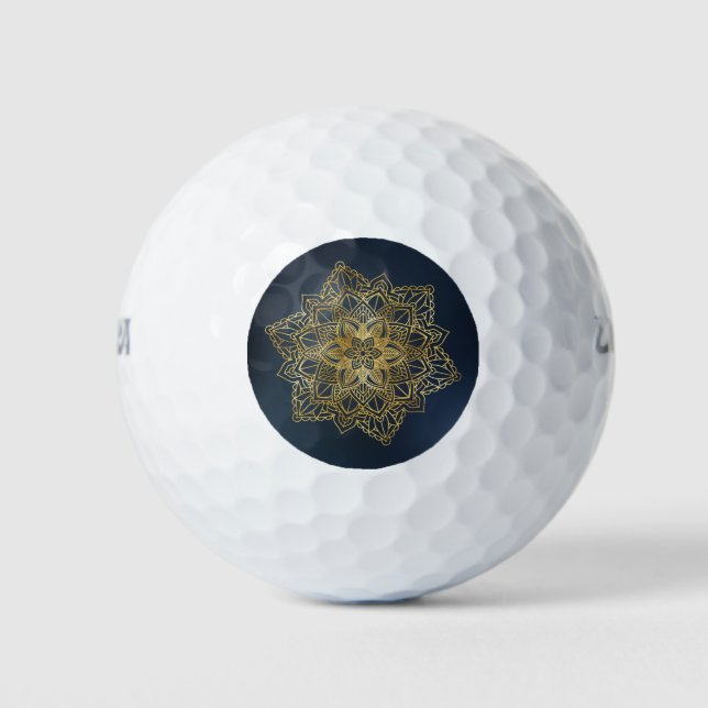 Gold Mandala Golfball (Vorderseite)