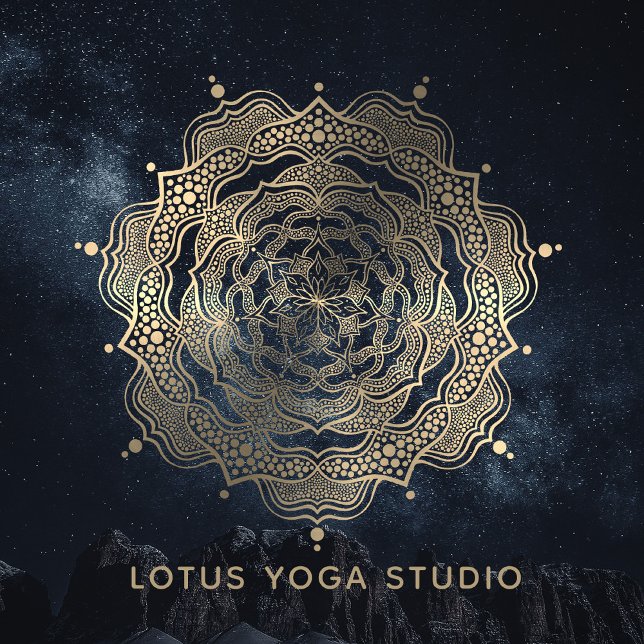 Gold Mandala Klasse Luxus Chic Reiki Yoga Studio Fensteraufkleber (Von Creator hochgeladen)