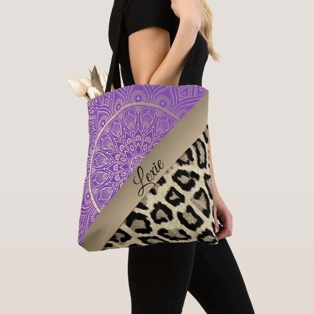 Gold Mandala Leopard Print Tasche (Von Nahem)