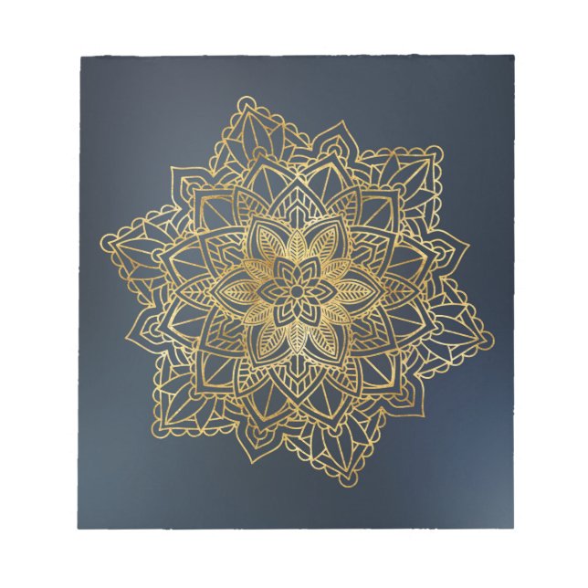 Gold Mandala Notizblock (Vorderseite)