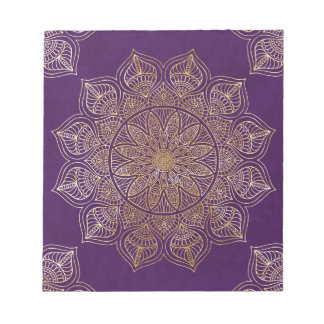 Gold Mandala Notizblock