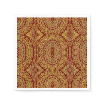 Gold Mandala On Red