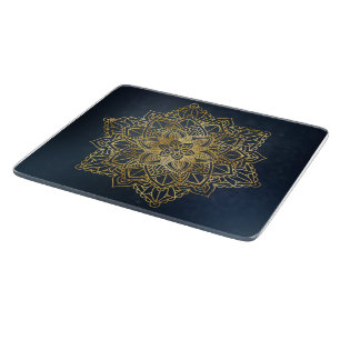 Gold Mandala Schneidebrett
