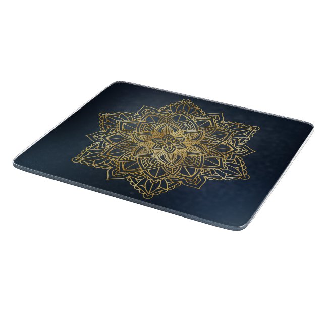 Gold Mandala Schneidebrett (Ecke)