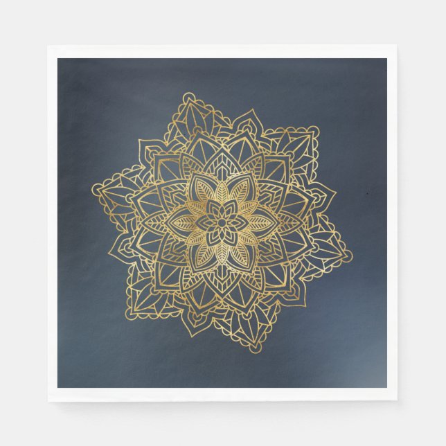 Gold Mandala Serviette (Vorderseite)