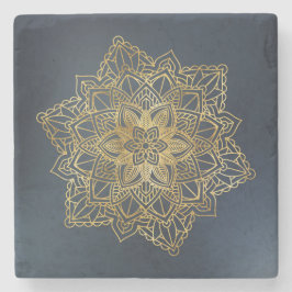 Gold Mandala Steinuntersetzer
