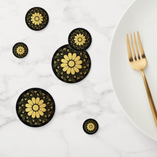 Gold-Mandala-Tabelle Konfetti