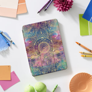 Gold Mandala Watercolor Farbennebel iPad Pro Cover