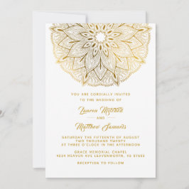 Gold Mandala Wedding Einladung