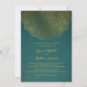 Gold Mandala Wedding Einladung