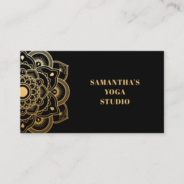 Gold Mandala Yoga Studio Visitenkarte (Vorderseite)