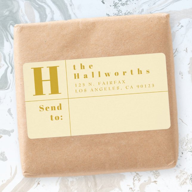 Gold & Mandeln Moderne, fette Rücksendeadresse (Von Creator hochgeladen)