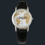 Gold Map Watch entdecken Armbanduhr<br><div class="desc">Gold Map Watch entdecken</div>