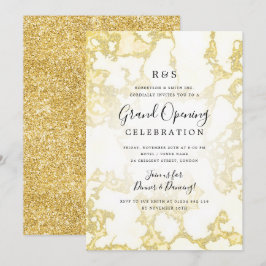 Gold Marble Glitzer Corporate Grand Opening  Einladung