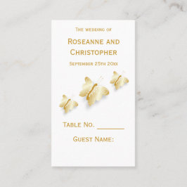 Gold Mariage Place Paramètre Carte Papillons Desig