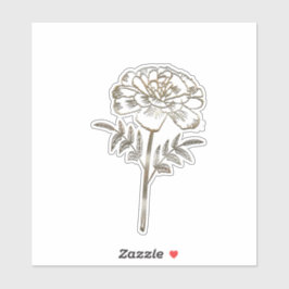 Gold-Marigold-Blume Aufkleber