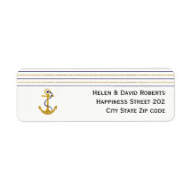 Gold, Marineschützer und Streifen Hochzeit