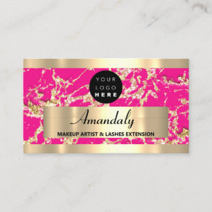  Gold Marmor Glitzer Fashion Beautique Shop WELLNE Visitenkarte