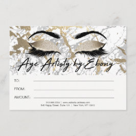 Gold Marmor Makeup Beauty Eyes Certificate Ebony