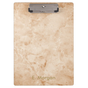 Gold-Marmor-Name Minimalistisch Klemmbrett