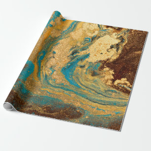Gold Marmortextur Design. Blaue und goldene Marmel Geschenkpapier