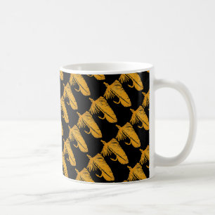 "Gold Matuka on Black" geteerte Trout Fly Tasse