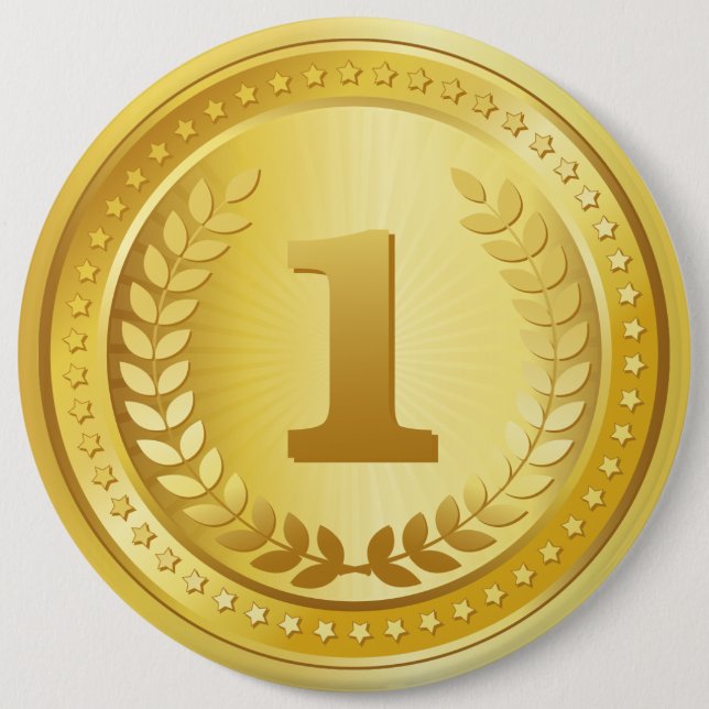 Gold Medaille 1. Platz Gewinner-Button Button (Vorderseite)