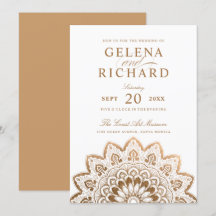 Gold Medallion Elegant Mandala Wedding