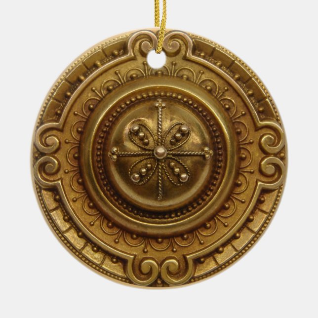 Gold Medallion Keramikornament (Vorne)