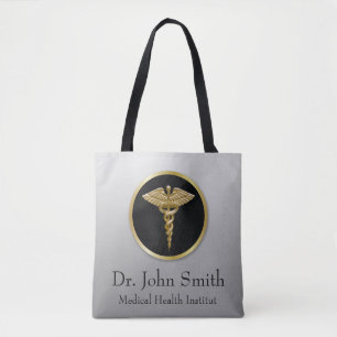 Gold Medical Caduceus - All-Over-Print Tote Bag Tasche