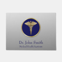 Gold Medical Caduceus Beruflich Blue