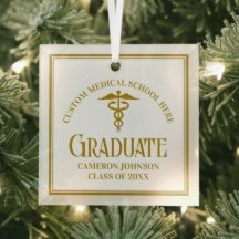 Gold Medical School Abschluss Custom Christmas