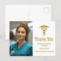 Gold Medical School Abschluss Foto Vielen Dank