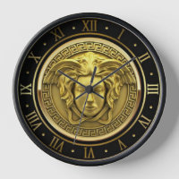 Gold Medusa Gorgon Griechischer Schlüssel Römische