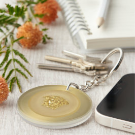 Gold Medusa Medallion Schlüsselanhänger