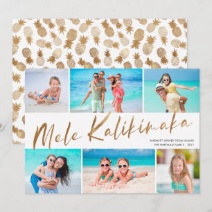 Gold Mele Kalikimaka 6 Foto Collage Weihnachten Ho