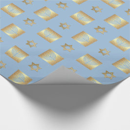 Gold Menorah & Star von David Jewish Holidays Geschenkpapier