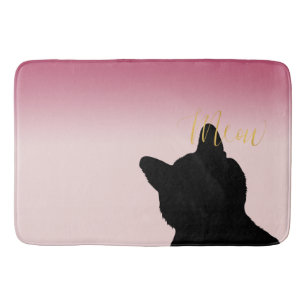 Gold Meow Kitty Badematte