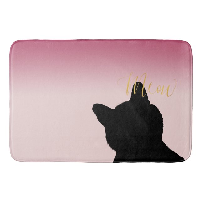 Gold Meow Kitty Badematte (Vorderseite)