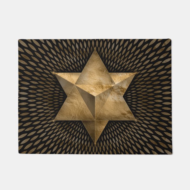 Gold Merkabah Fußmatte (Vorderseite)