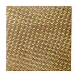Gold Mermaid Schwanz Textur Muster Glitzer Moderne Fliese