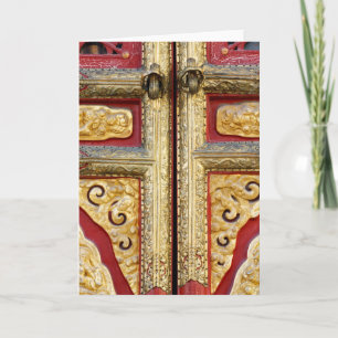 Gold Metal Lace on Door Karte