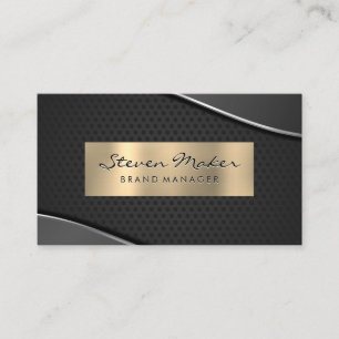 Gold-Metalle und Grau   Perforated Mesh Visitenkarte