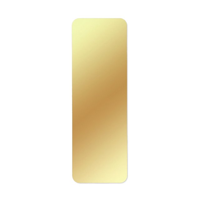 Gold-Metallic-Adressenrückgabezeichen (Vorne)
