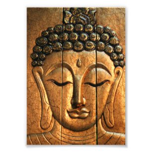 Gold Metallic Buddha Fotodruck