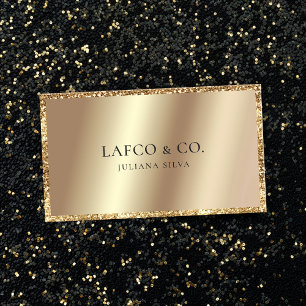 Gold Metallic Foil QR Code Luxury Visitenkarte