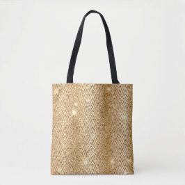 Gold Metallic Gradient & Glitzer Glam Art Deco Tasche