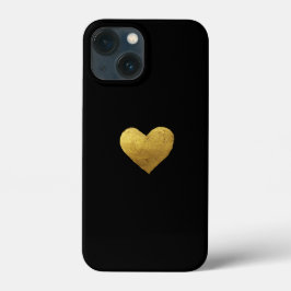 Gold Metallic Heart iPhone Cover. Case-Mate iPhone Hülle