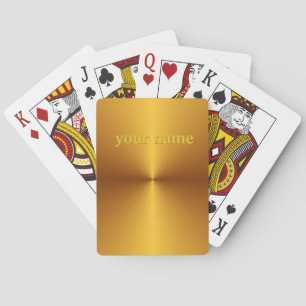 Gold Metallic Look Deck Karten Personalisierter Na Spielkarten